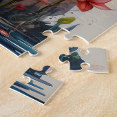 Tropical Flamingo Fantasy Paradise Bloom Puzzle (Seite)