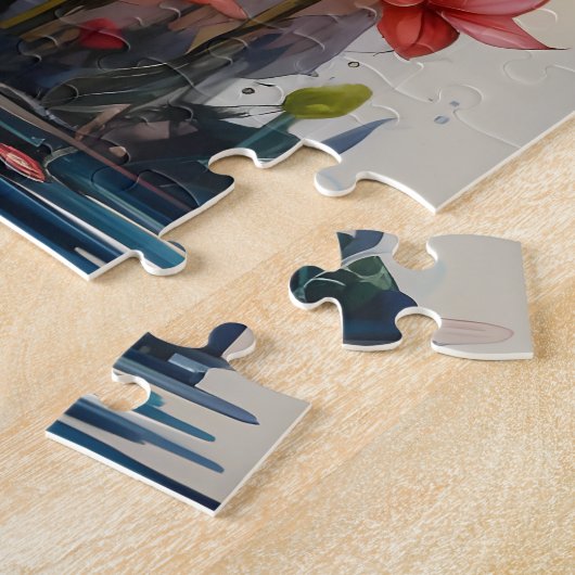 Tropical Flamingo Fantasy Paradise Bloom Puzzle (Seite)