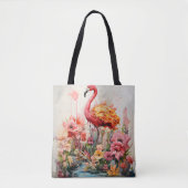 Tropical Flamingo Fantasy Paradise Bloom Tasche (Vorderseite)