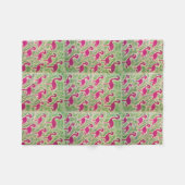 Tropical Flamingo Fleece Blanket (Vorderseite (Horizontal))