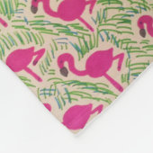 Tropical Flamingo Fleece Blanket (Ecke)