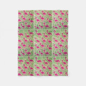 Tropical Flamingo Fleece Blanket (Vorderseite)