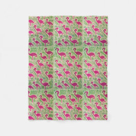 Tropical Flamingo Fleece Blanket