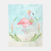 Tropical Flamingo Fleece Blanket (Vorderseite)