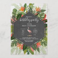 Tropical Flamingo Floral Geburtstagsparty