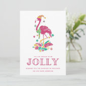 Tropical Flamingo Florida Beach Weihnachten (Stehend Vorderseite)