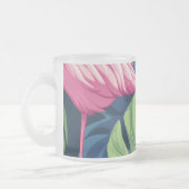 Tropical Flamingo Glass Mattglastasse (Links)