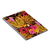 Tropical Flamingo: Hibiskus Summer Pattern Notizblock (Rechte Seite)