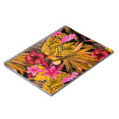 Tropical Flamingo: Hibiskus Summer Pattern Notizblock (Linke Seite)
