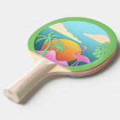 Tropical Flamingo Island Tischtennis Schläger (Vorderseite)