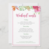 Tropical Flamingo Junggeselinnen-Abschied Einladun Einladung (Rückseite)