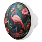 Tropical Flamingo Keramikknauf (Rechts)