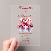 Tropical Flamingo Liebe Hochzeit Einladung (Insitu (Handheld))