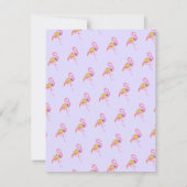 Tropical Flamingo Lila Personalisiert Mitteilungskarte (Rückseite)
