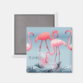 Tropical Flamingo Magnet (Vorderseite/Rückseite)