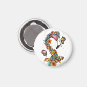 Tropical Flamingo Magnet Orange (Vorderseite/Rückseite)