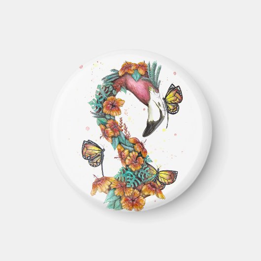 Tropical Flamingo Magnet Orange (Vorne)