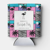 Tropical Flamingo Miami Beach Junggeselinnen-Absch Dosenkühler (Vorderseite)