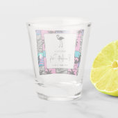 Tropical Flamingo Miami Beach Junggeselinnen-Absch Schnapsglas (Rückseite)