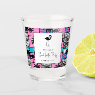Tropical Flamingo Miami Beach Junggeselinnen-Absch Schnapsglas