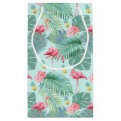 Tropical Flamingo Muster 16 . Geburtstag ID926 Kleine Geschenktüte (Rückseite)
