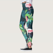 Tropical Flamingo: Muster der Blume im Sommer Leggings (Links)