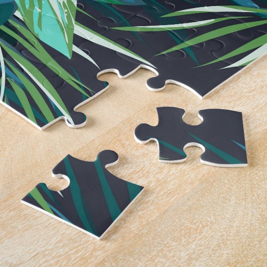 Tropical Flamingo: Muster der Blume im Sommer Puzzle (Seite)