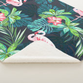 Tropical Flamingo: Muster der Blume im Sommer Sherpadecke (3/4)