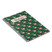 Tropical Flamingo Muster Personalisiert Notizblock (Rechte Seite)