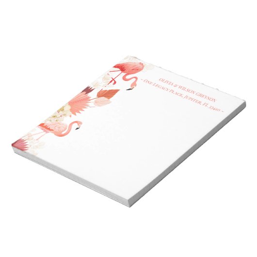 Tropical Flamingo Notizblock (Rotiert)
