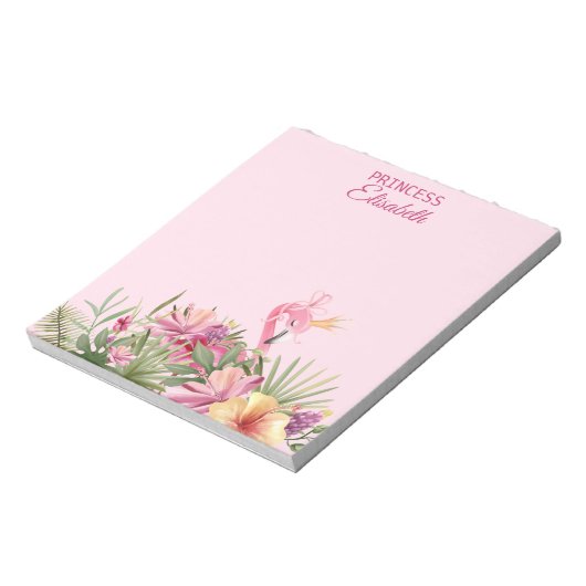 Tropical Flamingo Notizblock (Rotiert)
