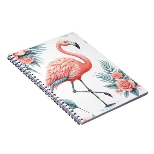 Tropical Flamingo Pair Notizblock (Rechte Seite)