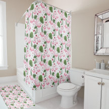 Tropical Flamingo & Palm Blätter Muster