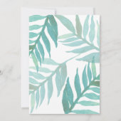 Tropical Flamingo Palm Paare Dusche Einladung (Rückseite)