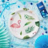 Tropical Flamingo Pappteller (Party)