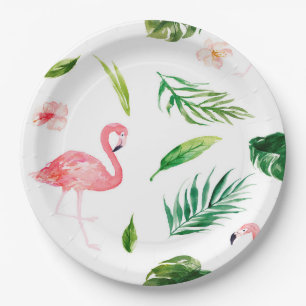 Tropical Flamingo Pappteller