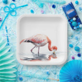 Tropical Flamingo Pappteller (Party)