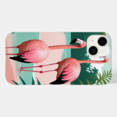 Tropical Flamingo Paradise Case-Mate iPhone Hülle (Rückseite (Horizontal))