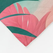 Tropical Flamingo Paradise Fleecedecke (Ecke)