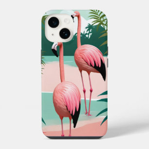 Tropical Flamingo Paradise iPhone 14 Hülle