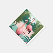 Tropical Flamingo Paradise Serviette (Ecke)