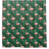 Tropical Flamingo Pattern Duschvorhang (Vorderseite)