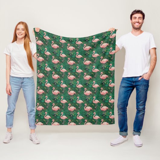 Tropical Flamingo Pattern Fleecedecke (Beispiel)