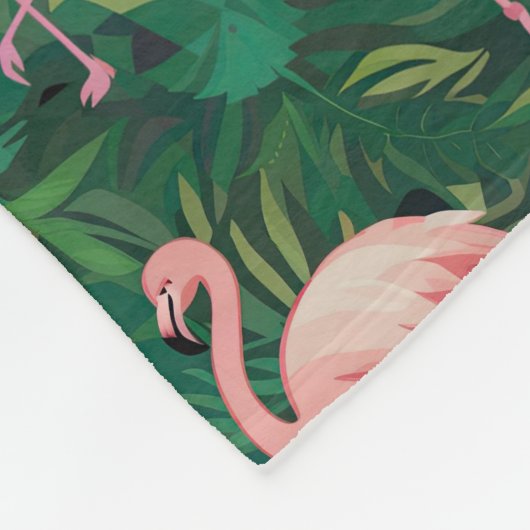 Tropical Flamingo Pattern Fleecedecke (Ecke)