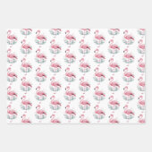 Tropical Flamingo Pattern Geschenkpapier Set (Vorderseite)