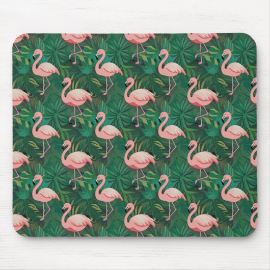 Tropical Flamingo Pattern Mousepad (Vorne)