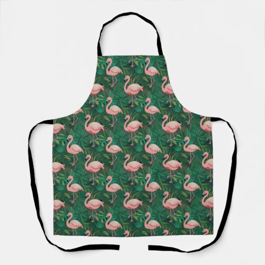 Tropical Flamingo Pattern Schürze (Vorderseite)