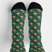 Tropical Flamingo Pattern  Socken (Oben)