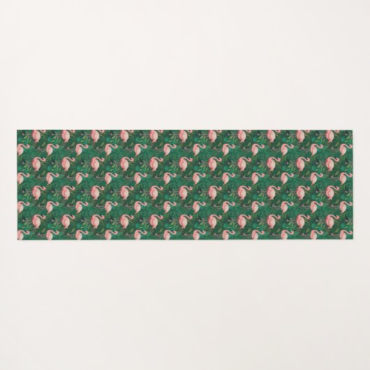 Tropical Flamingo Pattern Yogamatte (Rückseite (Horizontal))