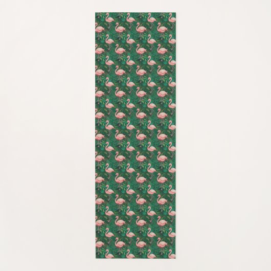 Tropical Flamingo Pattern Yogamatte (Vorderseite)